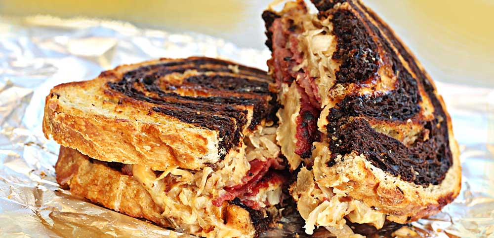 Em's grilled Rueben sandiwch